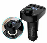 TechFlo FM Transmitter Wireless Bluetooth Car Kit Radio Adapter USB Charger Call