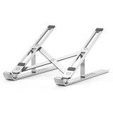 TechFlo Adjustable Aluminium Laptop Desktop Stand Portable Desktop Mount Silver