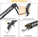 TechFlo Universal Adjustable Arm Desk Stand Flexible Mount Stand for Smartphones