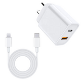 TechFlo 18W Fast Wall Charger & MFI USB Cable for iPad Air Pro Mini 2 3 4 iPod