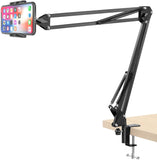 TechFlo Universal Adjustable Arm Desk Stand Flexible Mount Stand for Smartphones