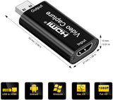 TechFlo HDMI USB 2.0 Capture Card HD 1080p Streaming Video Audio DSLR Gaming