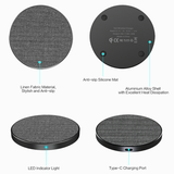 Genuine TechFlo 10W Qi Wireless Fast Charger Pad for iPhone Samsung Huawei Oppo