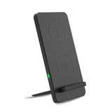 TechFlo Dual Coil Wireless Fast Charging Pad with Stand Qi Certified 5W - 10W