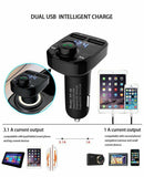 TechFlo FM Transmitter Wireless Bluetooth Car Kit Radio Adapter USB Charger Call