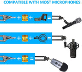 TechFlo Adjustable Suspension Scissor Arm Desktop Clamp Mount Microphone Holder