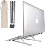 TechFlo Adjustable Aluminium Laptop Desktop Stand Portable Desktop Mount Silver