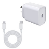 TechFlo 18W PD Fast Charging Wall Adapter & MFI Certified Cable for Apple iPhone