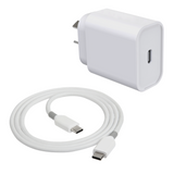 TechFlo USB C 18W PD Quick Wall Adapter Fast Charger & 1.2m Cable for Oppo