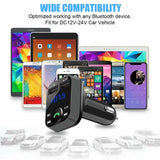 TechFlo FM Transmitter Wireless Bluetooth Car Kit Radio Adapter USB Charger Call