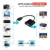 TechFlo 1080P HDMI Male to VGA Female Video Adapter Converter Built In Chipset