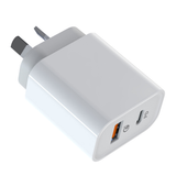 TechFlo 18W Dual Port Fast USB C 3.0 PD Wall Charger for Apple Samsung Google