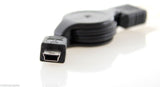 New Retractable 80cm USB 2.0 Male A to B Mini 5 Pin Cable Lead XC03