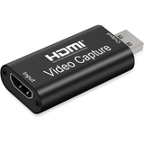 TechFlo HDMI USB 2.0 Capture Card HD 1080p Streaming Video Audio DSLR Gaming