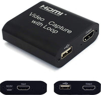 TechFlo 4K HDMI Video Capture Card HDMI to USB 2.0 Video Capture with Loop Out