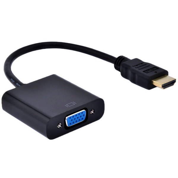 TechFlo 1080P HDMI Male to VGA Female Video Adapter Converter Built In Chipset