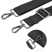 Padded Adjustable Single Shoulder Strap For Laptop Gym Sports Bag Black Metal Hook
