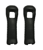 2x TechFlo Black Soft Silicone Case Skin Covers for Nintendo Wii Remote Control