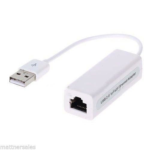 USB 2.0 to Ethernet LAN RJ45 Adapter 10/100Mbps for Windows & Mac