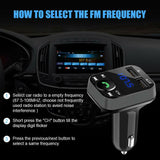 TechFlo FM Transmitter Wireless Bluetooth Car Kit Radio Adapter USB Charger Call