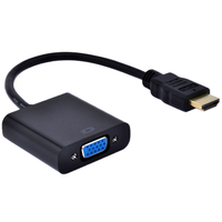 TechFlo 1080P HDMI Male to VGA Female Video Adapter Converter Built In Chipset