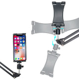 TechFlo Adjustable Arm Tablet Mount Phone Stand for Table Bed Desk iPad iPhone