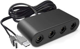 TechFlo GameCube Controller Adapter for Nintendo Wii U Switch PC USB 4 Ports